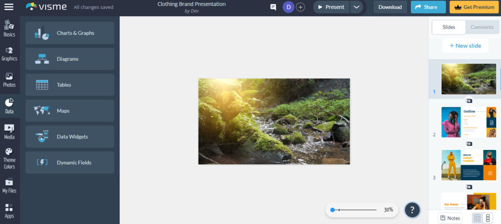 visme layout