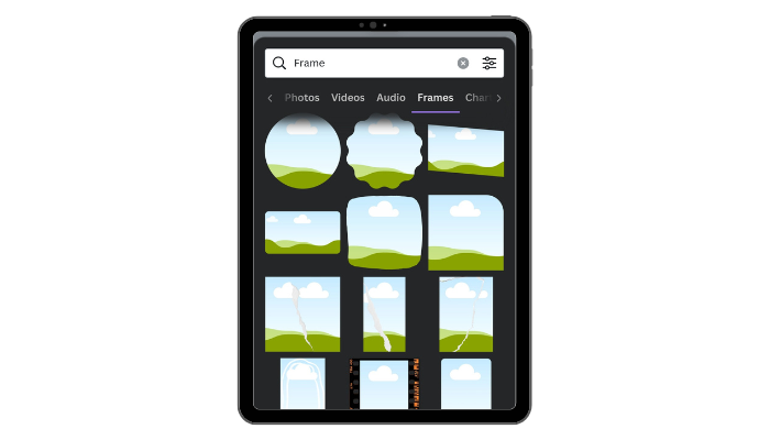 apply a frame in canva mobile