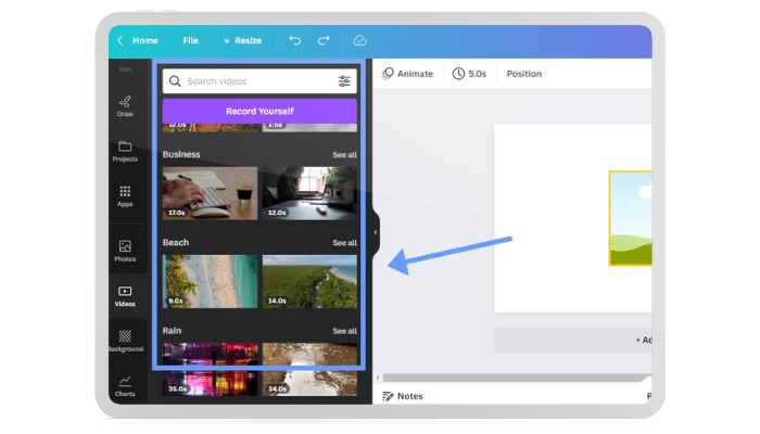 choose videos or photos