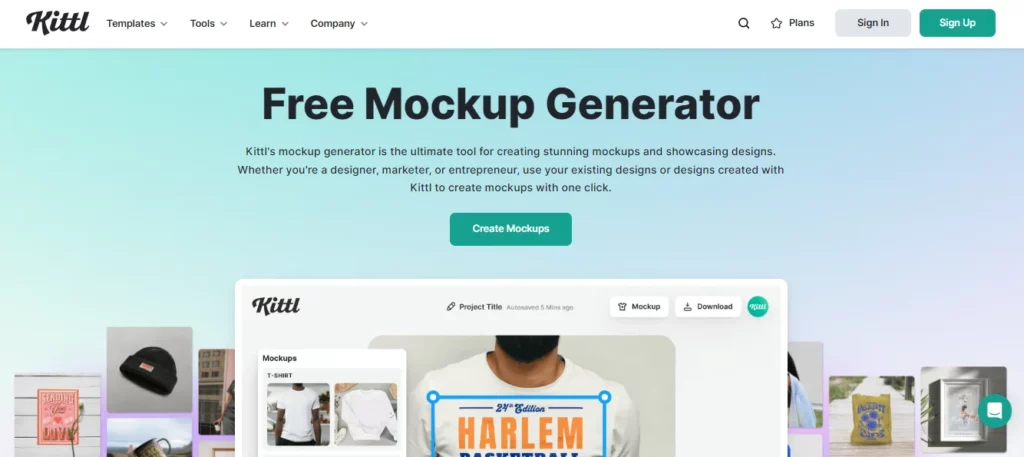 kittl - t-shirt mockup generator