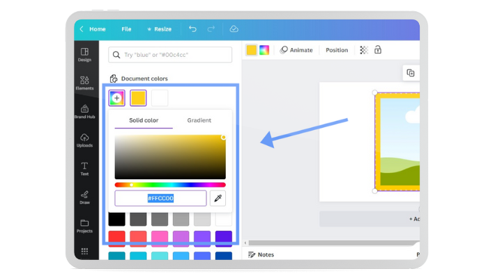+ sign rainbow color tile