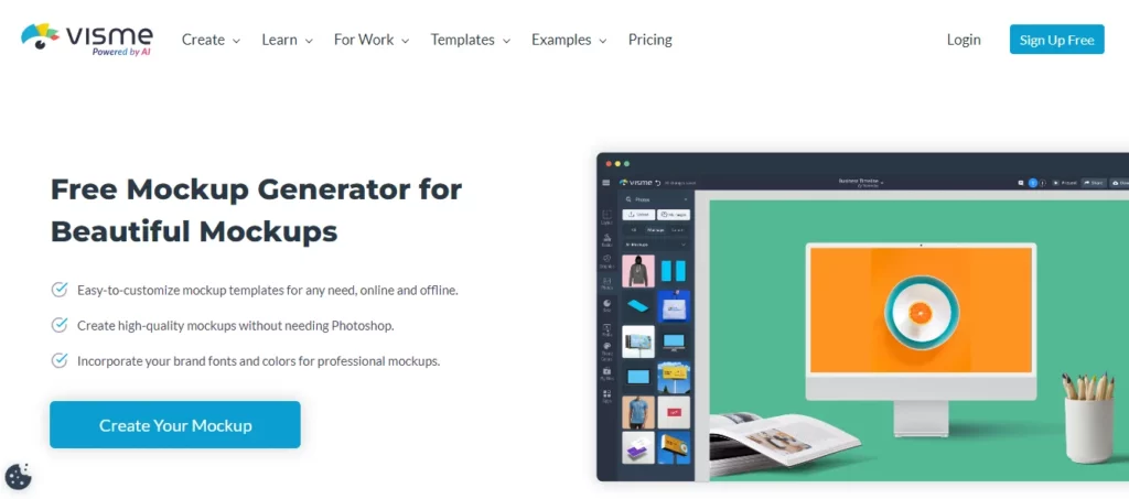 visme - t-shirt mockup generator