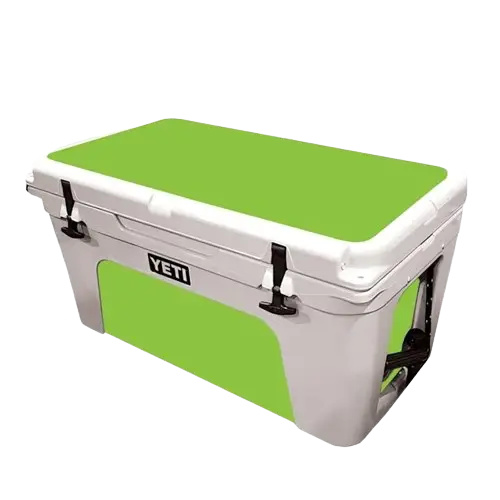 Yeti cooler green sticker idea
