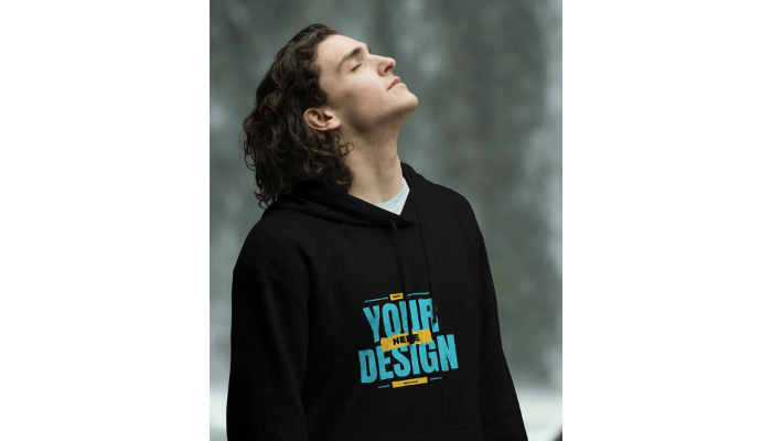boy hoodie template black
