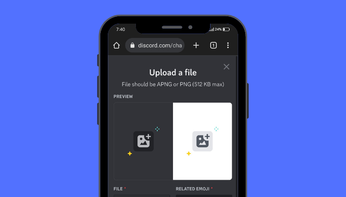 upload a file on discord