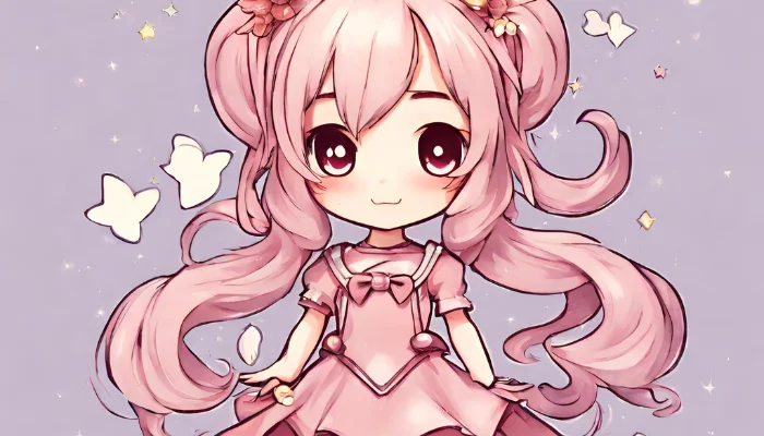 a cute chibi magical girl - best midjourney prompts