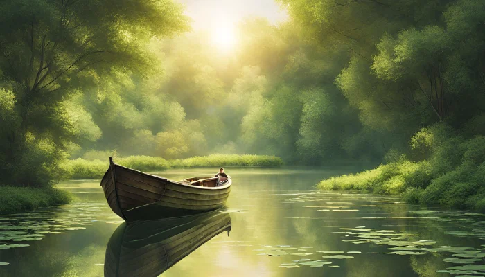 boat on river - best midjourney prompts