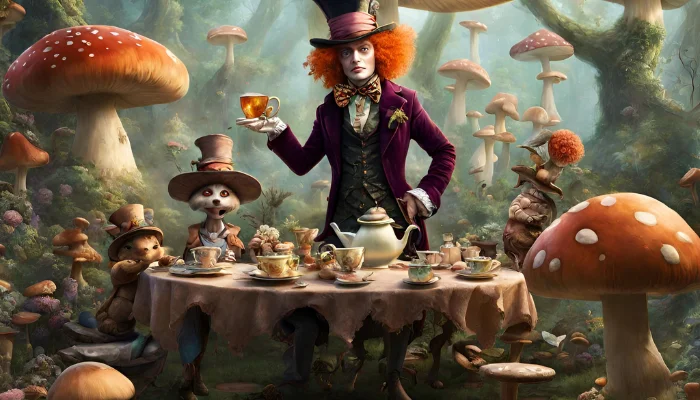 hatter in wonderland - best midjourney prompts