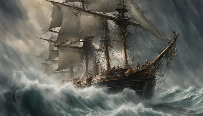 ship in turmoil - best midjourney prompts