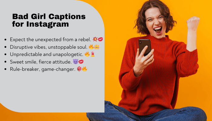 bad girl captions for instagram