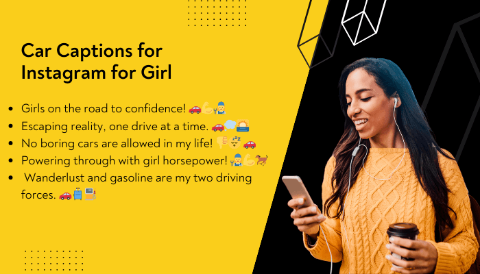 car captions for instagram for girl