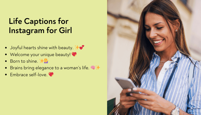 life captions for instagram for girl
