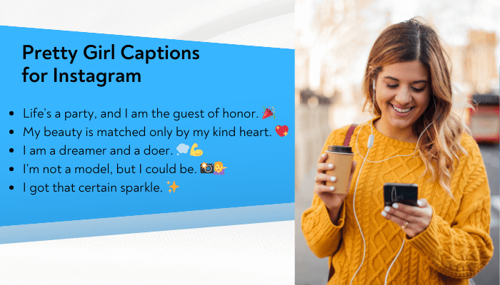 pretty girl captions for instagram