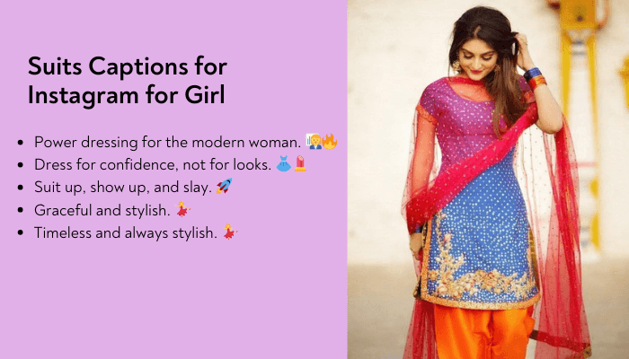 suits captions for instagram for girl