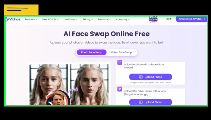 vidnoz deepfake ai image generator