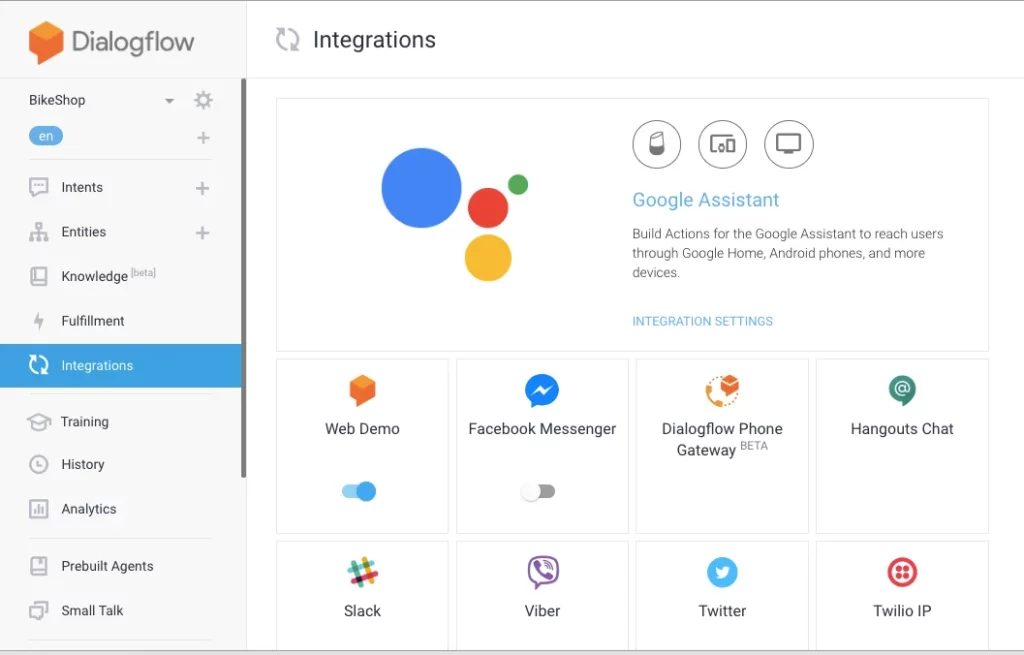 Dialogflow - alternative to voicify AI