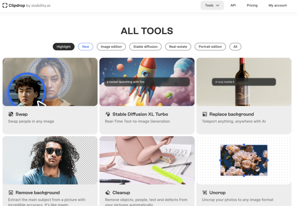 All Tools by Clipdrop