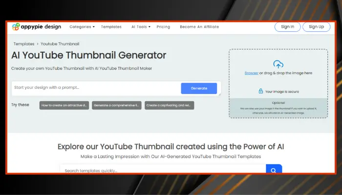 appy pie - ai thumbnail maker for youtube