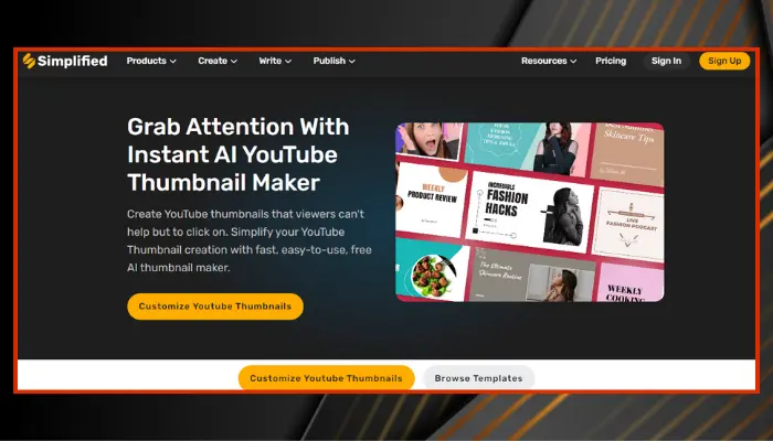 simplified - thumbnail maker for youtube