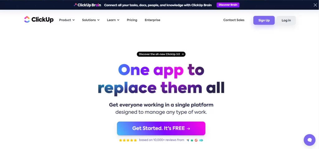 ClickUp - best notion alternatives