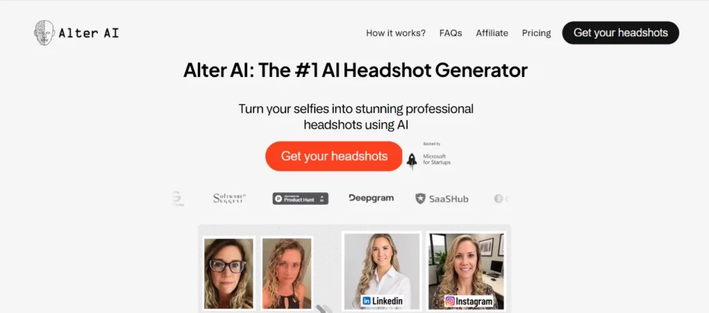 Alter AI - headshot generator