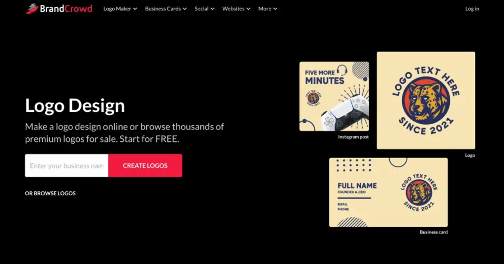 brandcrowd ai graphic design tool
