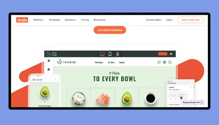 duda - squarespace alternatives