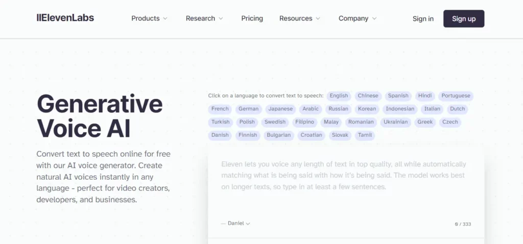 elevenlabs - fakeyou alternative