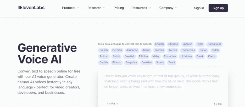 elevenlabs - uberduck ai alternative