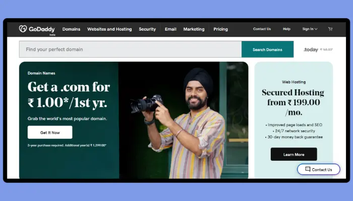 godaddy - squarespace alternative