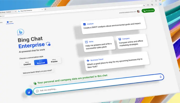 is microsoft copilot free for bing chat enterprise