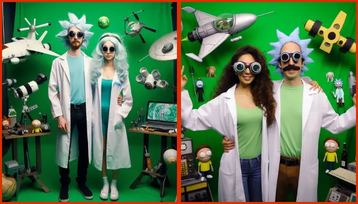 realistic rick and morty photo