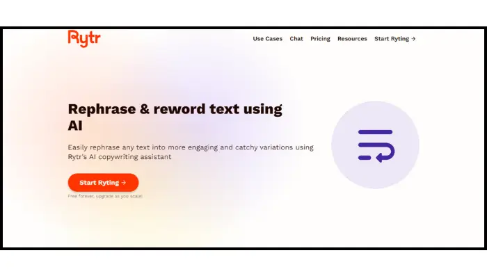 rytr - best ai paraphrasing tool