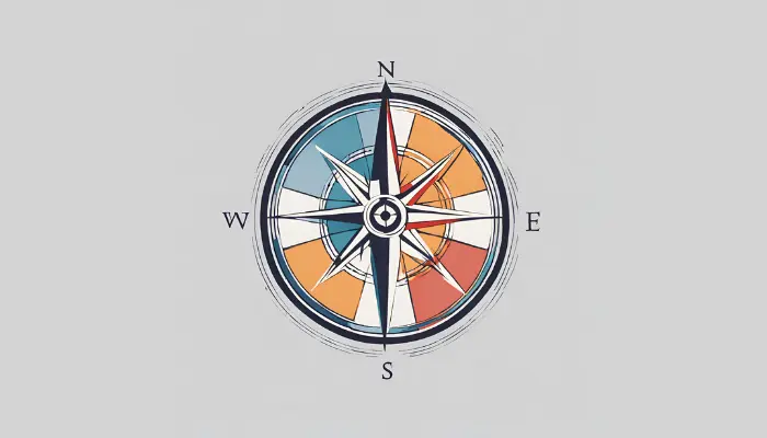 the logo should evoke the ideas of creative direction and exploration by combining a compass and a paintbrush dall e prompt example
