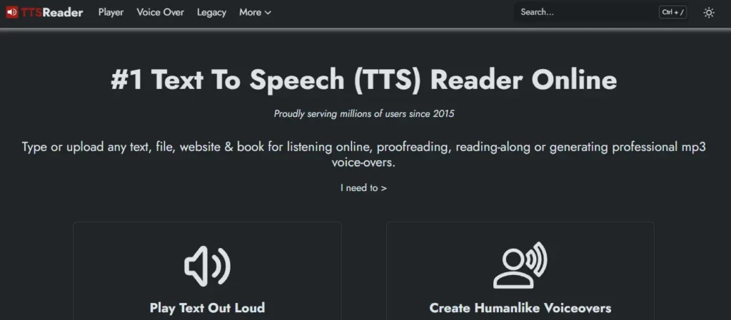 tts reader - elevenlabs alternative