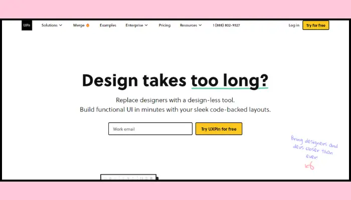 uxpin - website mockup tool