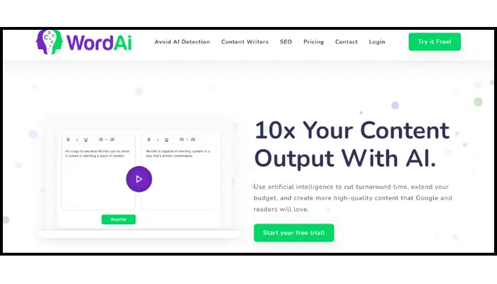 wordai - best ai paraphrasing tool