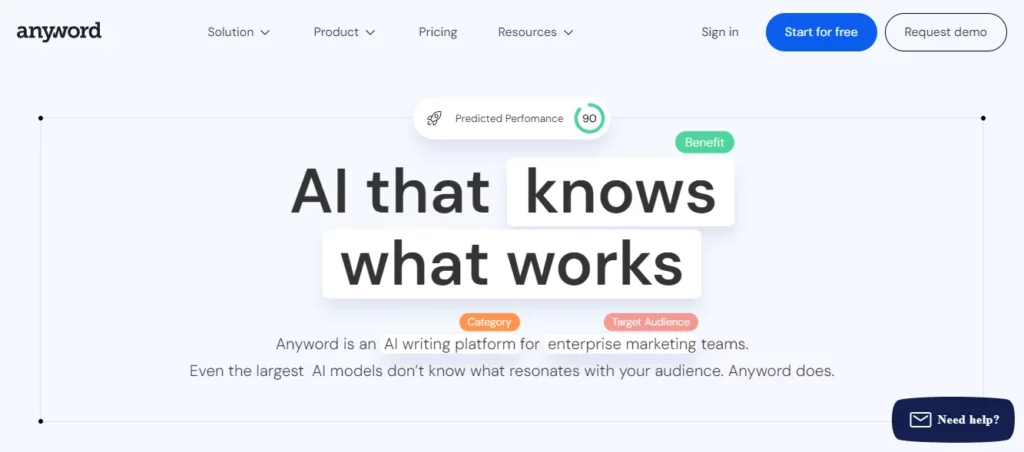 anyword - free ai tools for marketing