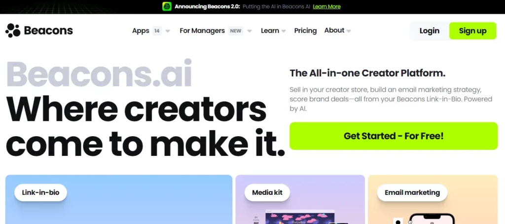 beacons - free ai tools for marketing