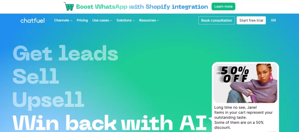 chatfuel - free ai tools for marketing