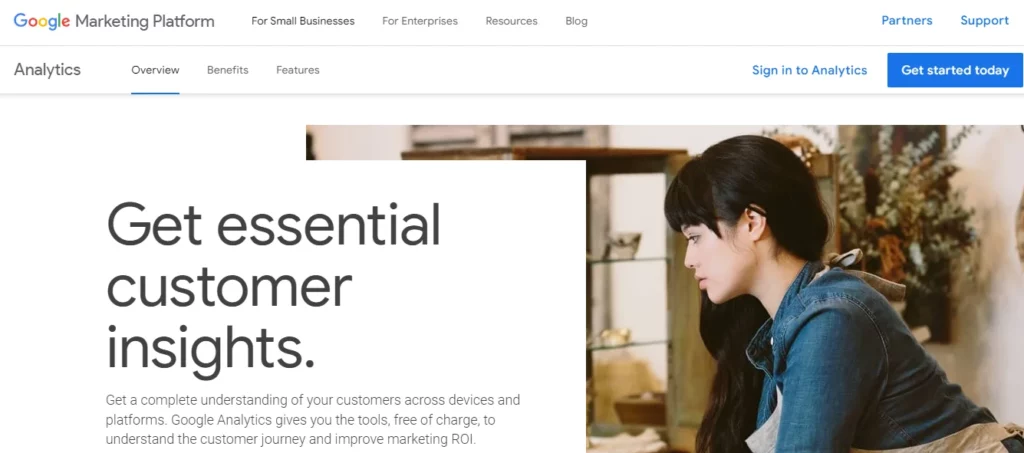 google analytics - free ai tools for marketing