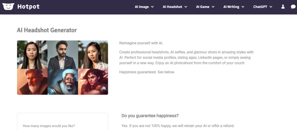 hotpot - ai professional headshot generator
