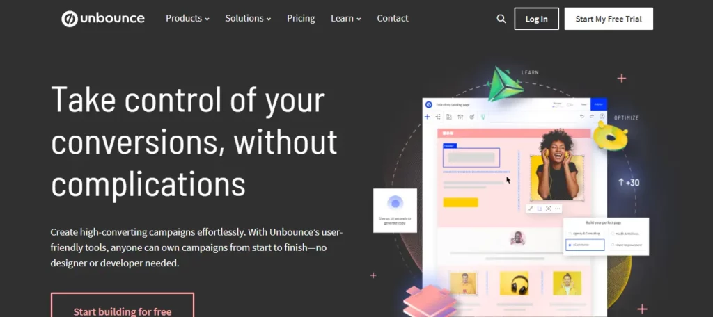 unbounce - ai marketing tools