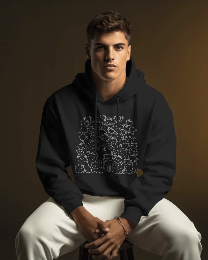 ai men hoodie mockup