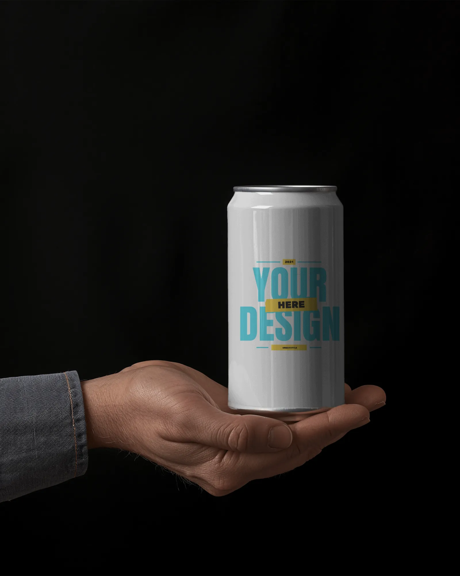 can mockup on a hand