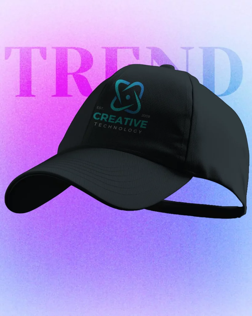 cap mockup floating in air 3d view 