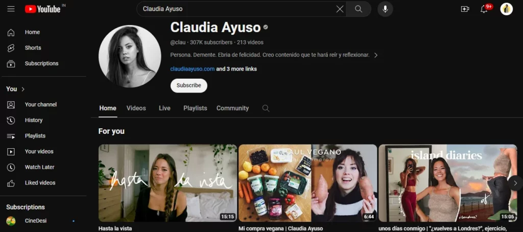 claudia ayuso youtube video thumbnail example