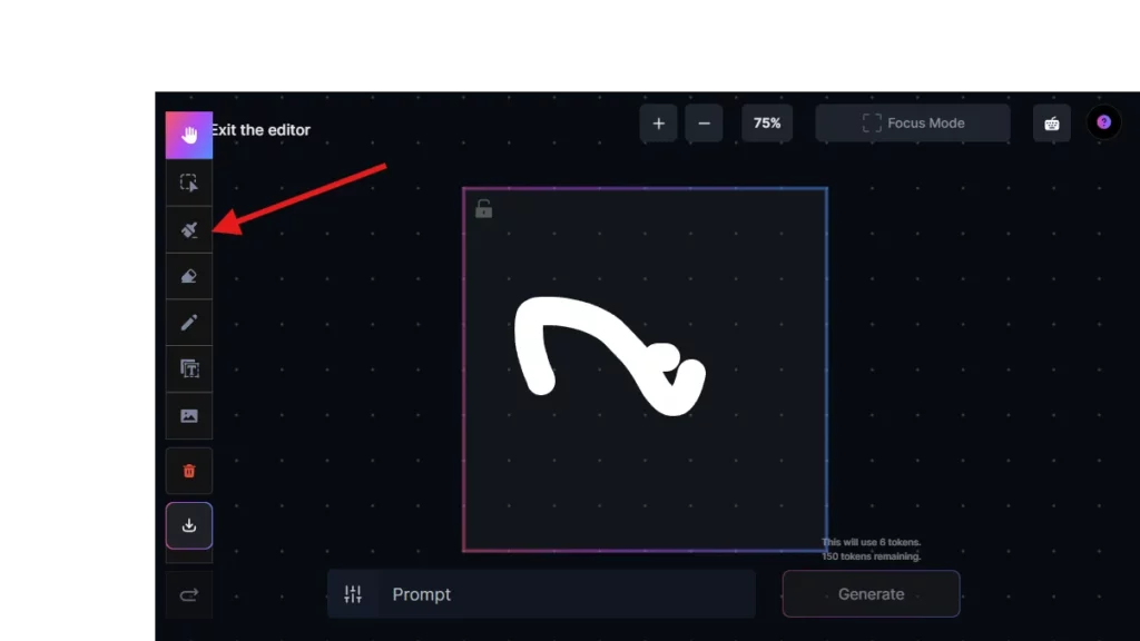 click draw mask option