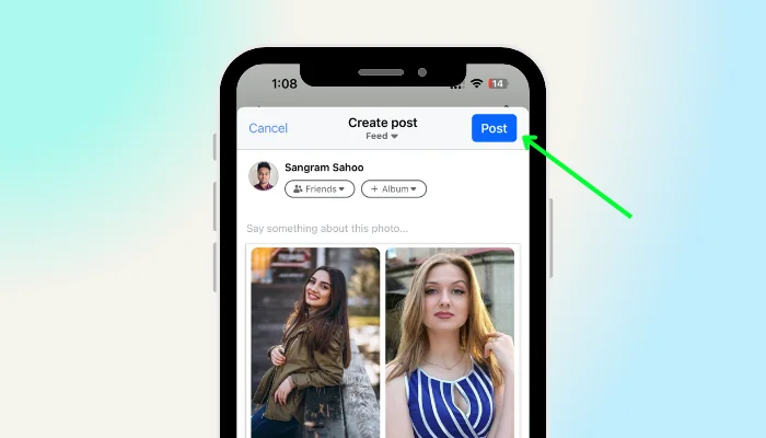 click post - how to make a collage on facebook with iphone