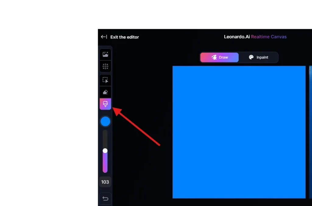 click the brush option